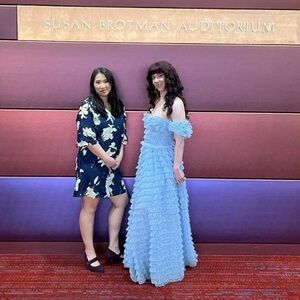 Blue Ruffle Maxi Dress